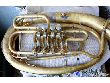 Antique Vintage Tuba AMATI Kraslice Collectible Brass Musical