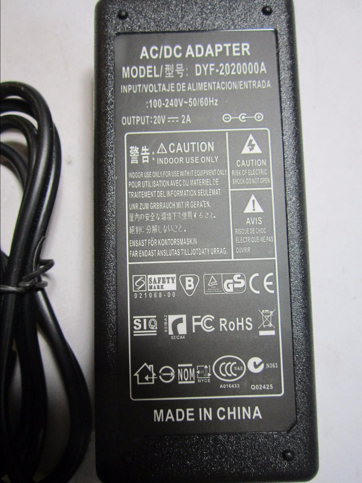 20V 2A MAINS ACDC Adapter Power Supply Charger for WJBDC 21V 400mA