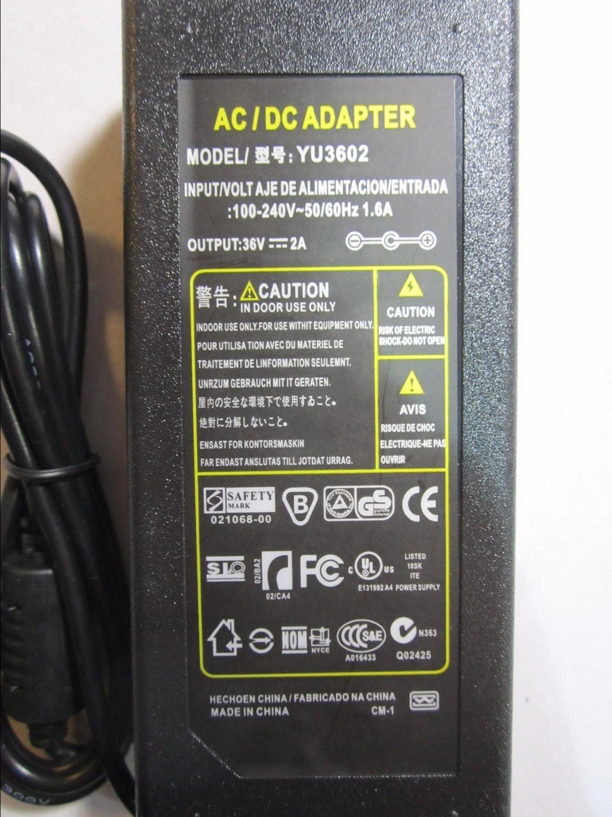 36V AC-DC Switching Desktop Power Supply same size as SSA-10W 36.0V 300mA