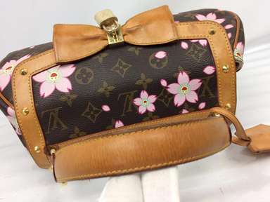 Louis Vuitton Monogram Cherry Blossom Sac Retro PM Hand Bag M92012 Auth 29255A