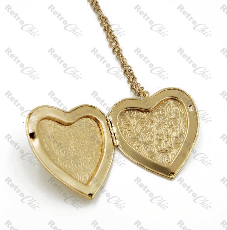 big gold locket necklace