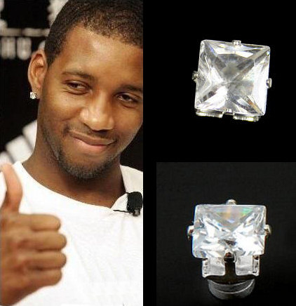 Clip On Magnetic Cubic Zirconia Bling Men S Cz Earring Ebay Unbranded