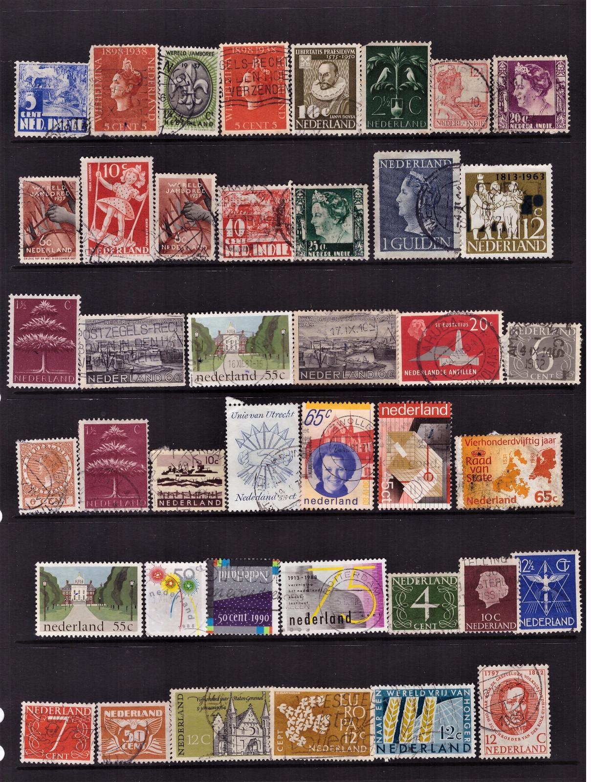 Netherlands stamps Collection some Early from Old Albums 284 High value ...