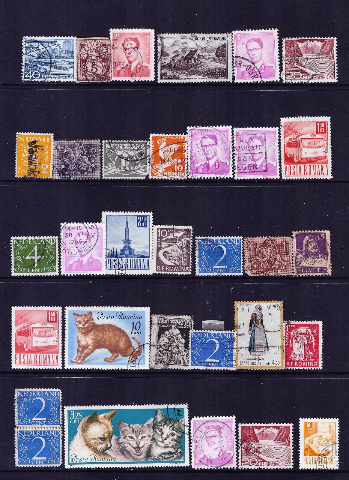 Europe Stamps Collection some Early from Old Albums. 694 High value