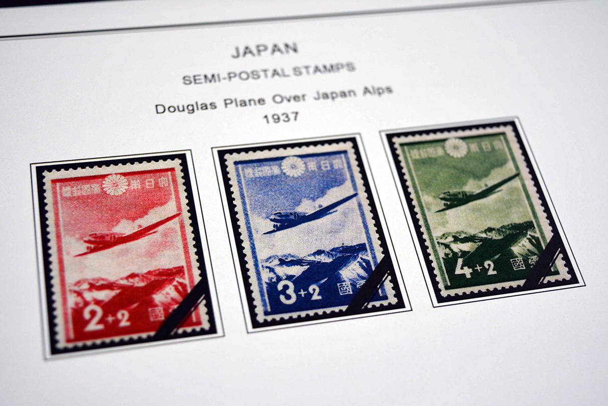 COLOR PRINTED JAPAN [CLASS.] 1871-1940 STAMP ALBUM PAGES (32