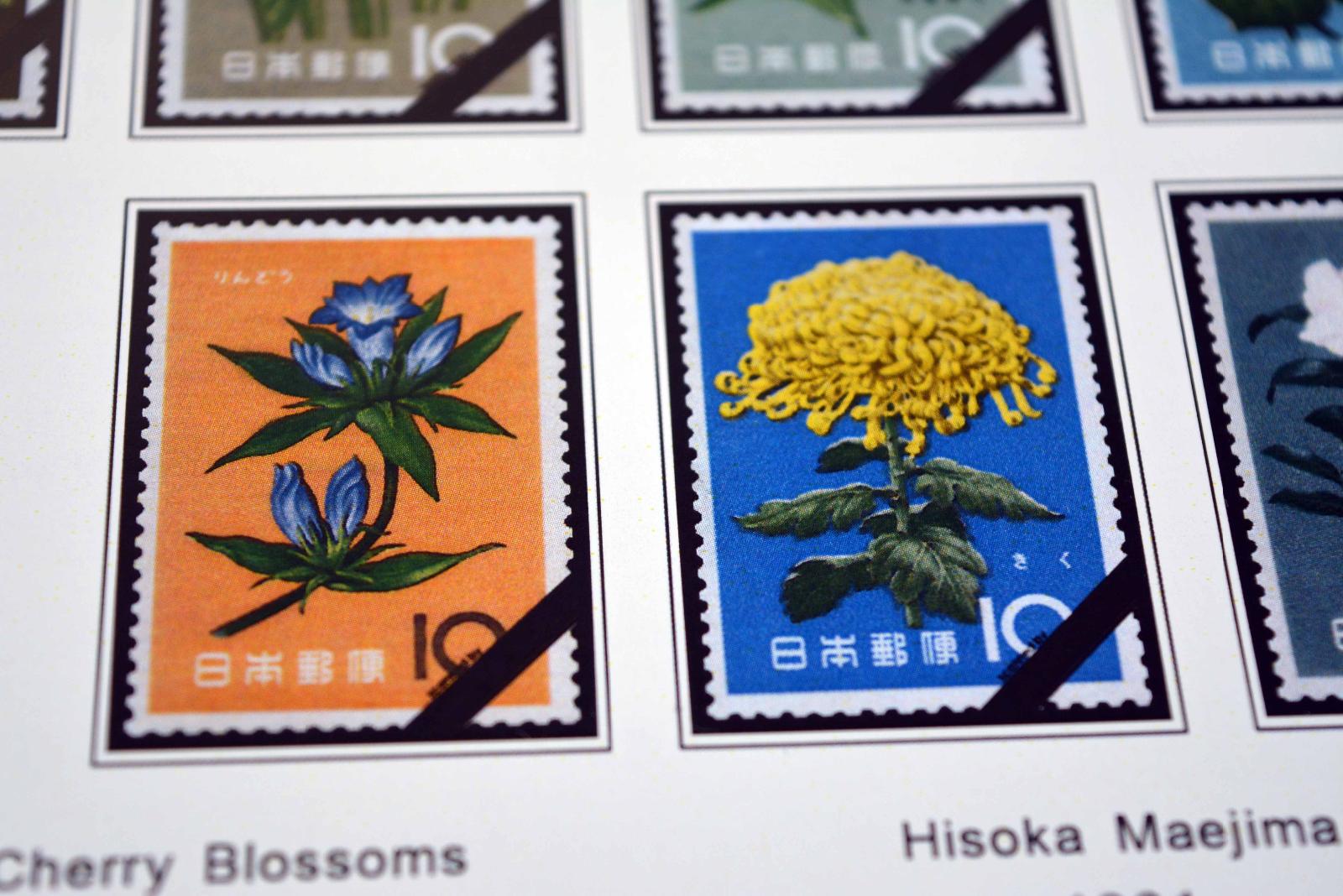 COLOR PRINTED JAPAN 19611970 STAMP ALBUM PAGES (39 illustrated pages