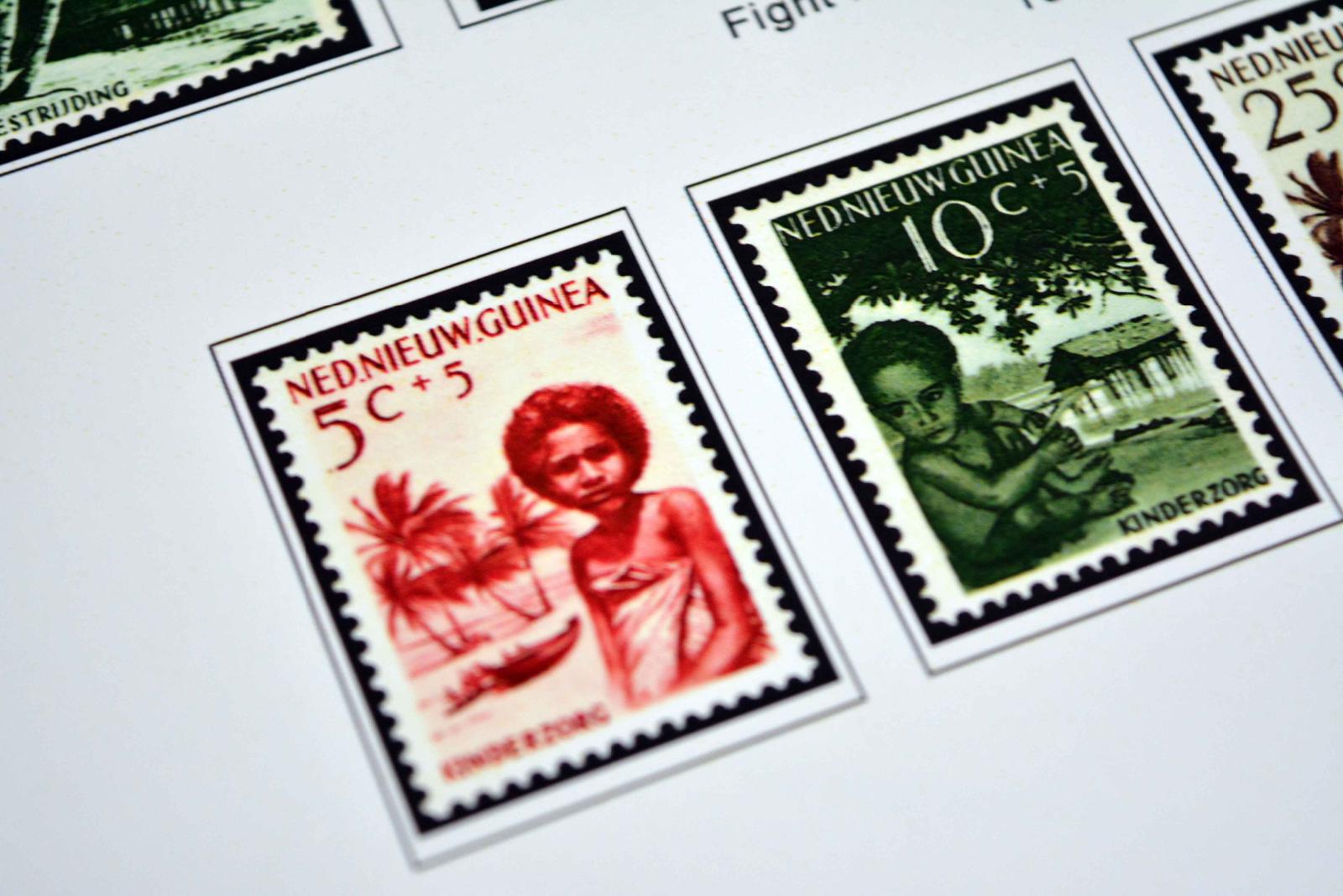 Download COLOR PRINTED DUTCH NEW GUINEA 1950-1963 STAMP ALBUM PAGES (7 illustrated pages) | eBay