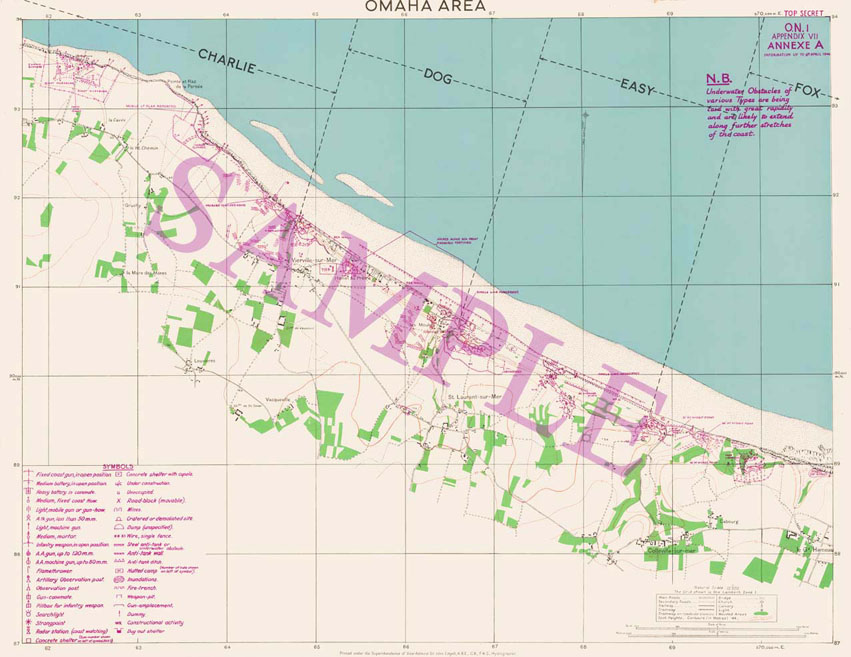 Top Secret D Day Maps Ww2 Overlord Omaha Juno Sword