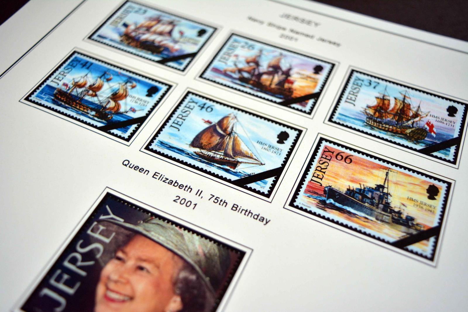 COLOR PRINTED GB JERSEY 1958-2010 STAMP ALBUM PAGES (198