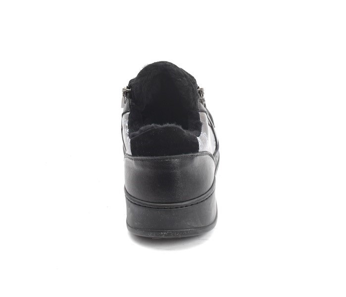 Italian Richmond 7582 Black Leather Suede Fur Lace-Up Zip-Up Sneaker Boot Richmond 7582 Black Leather Suede Fur Lace-Up Zip-Up Sneaker  main image 4