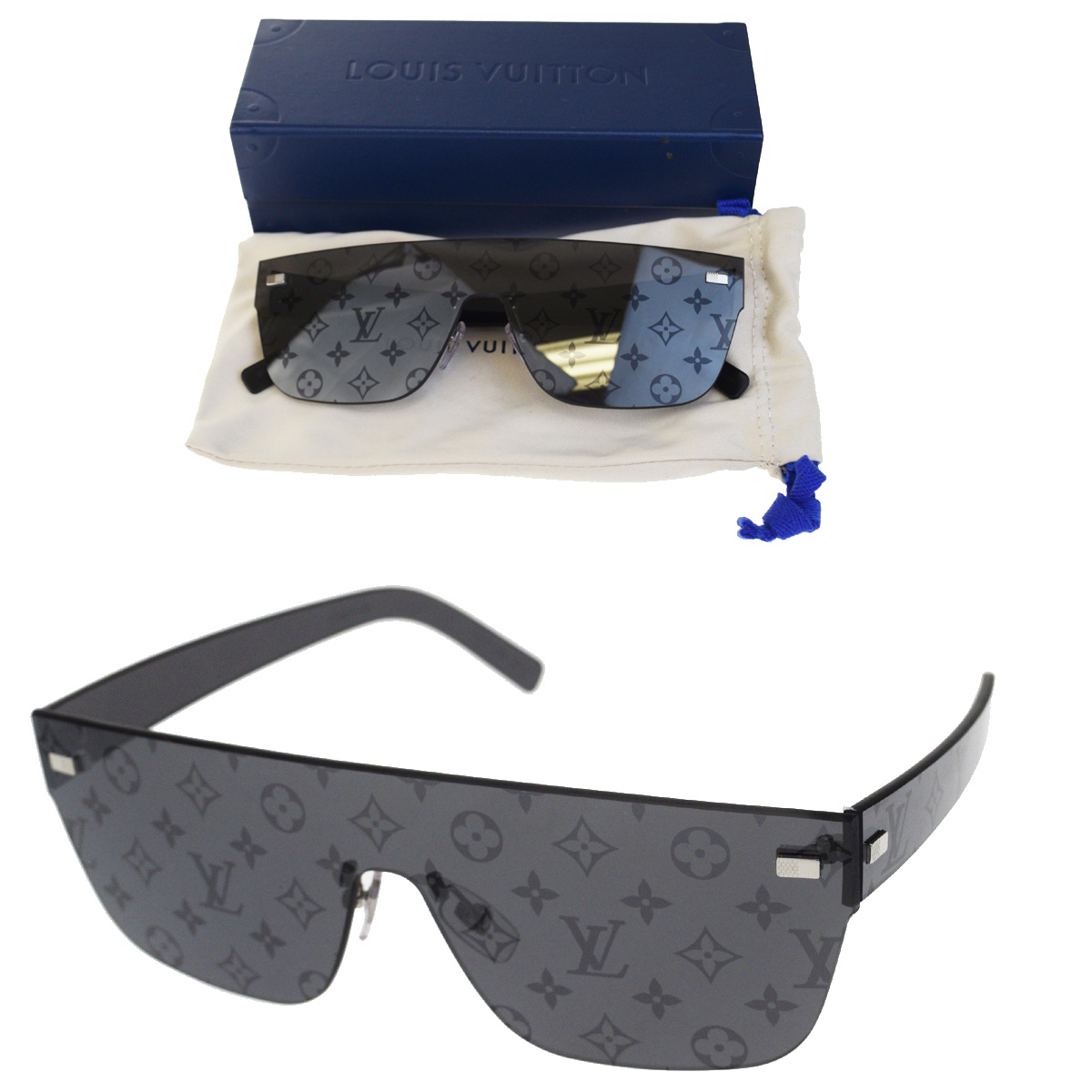Louis Vuitton Black City Mask Monogram Sunglasses