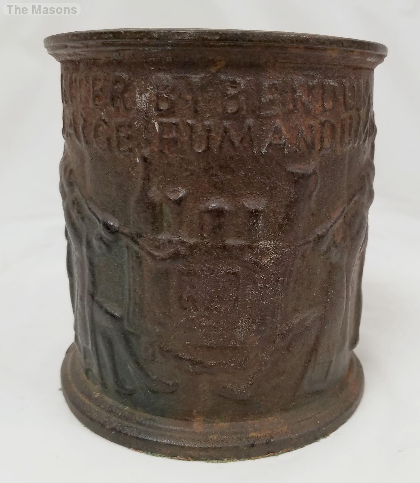 Antique Swedish Tobacco Box Cast Iron 