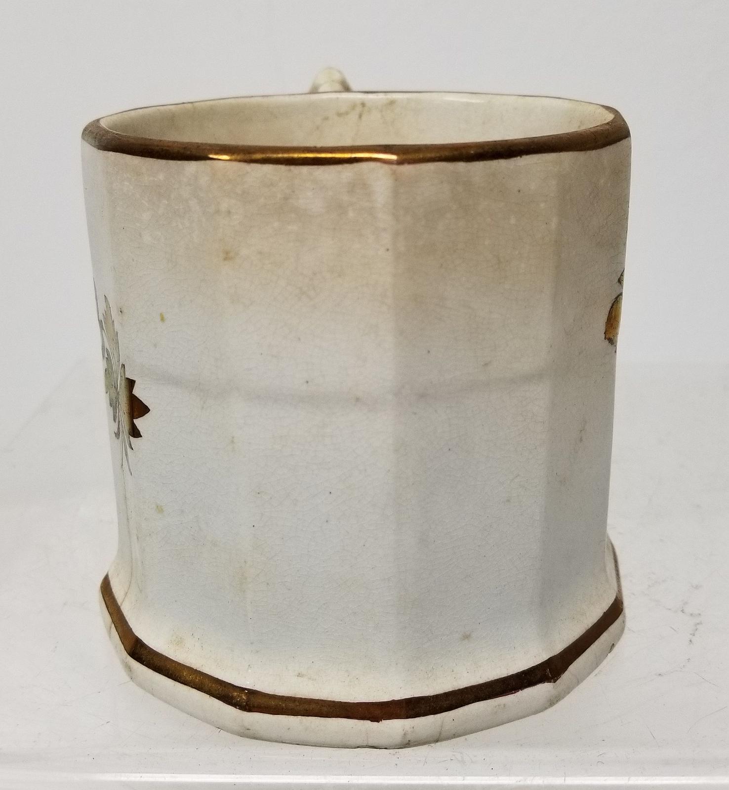 Antique Early Anthony Shaw Stone China Luster Ware Mug