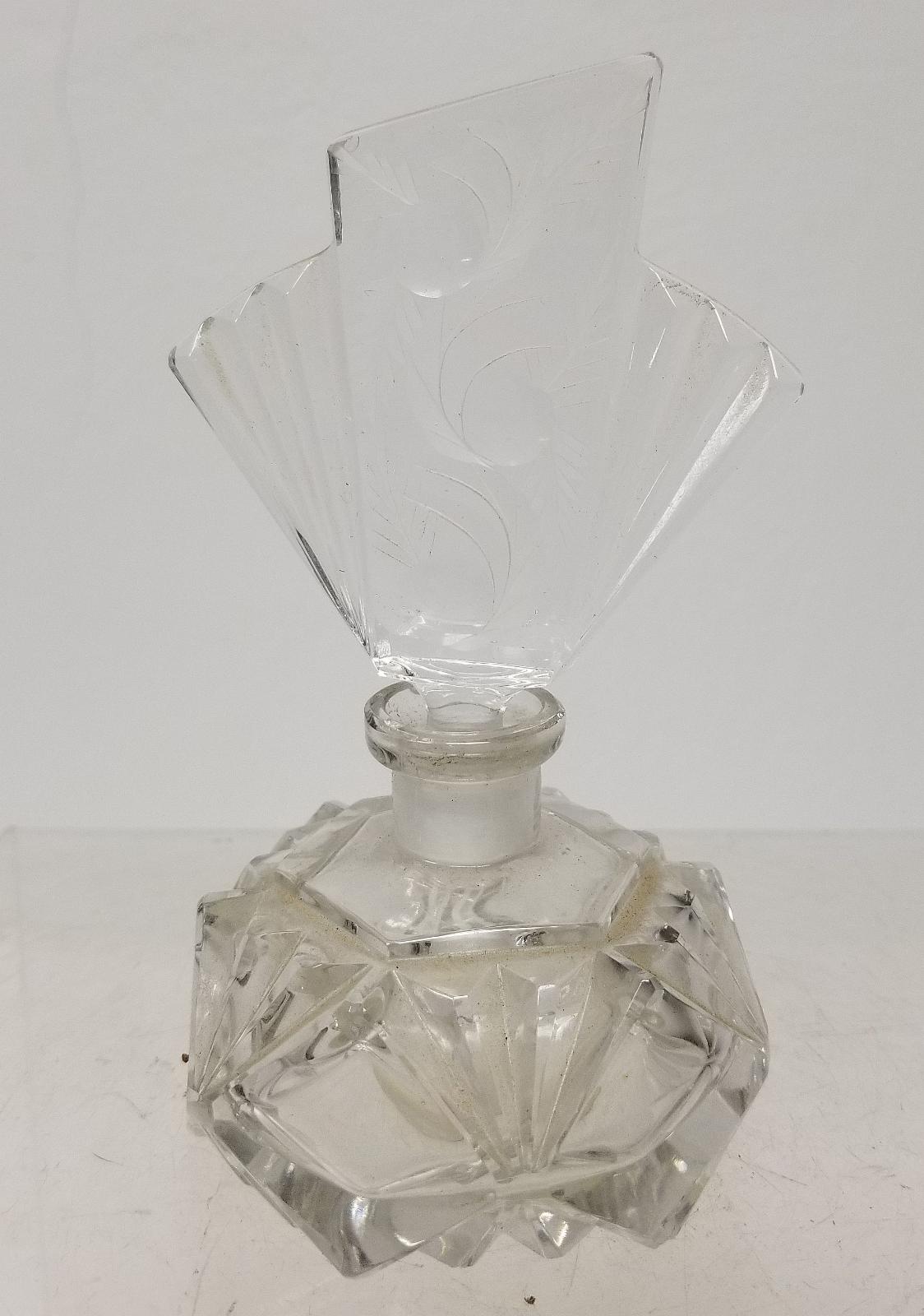 Antique Vintage Irice Cut Glass Perfume ANTIQUEVINTAGE IRICE PERFUME BOTTLE