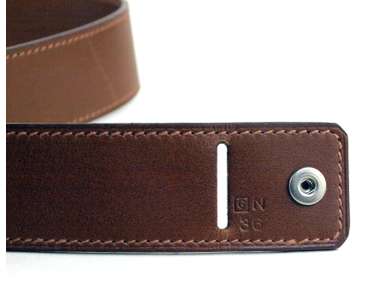 HERMES ブラウン レザー ベルト 72 HERMES Brown Leather Snap Button Waist Belt Women's