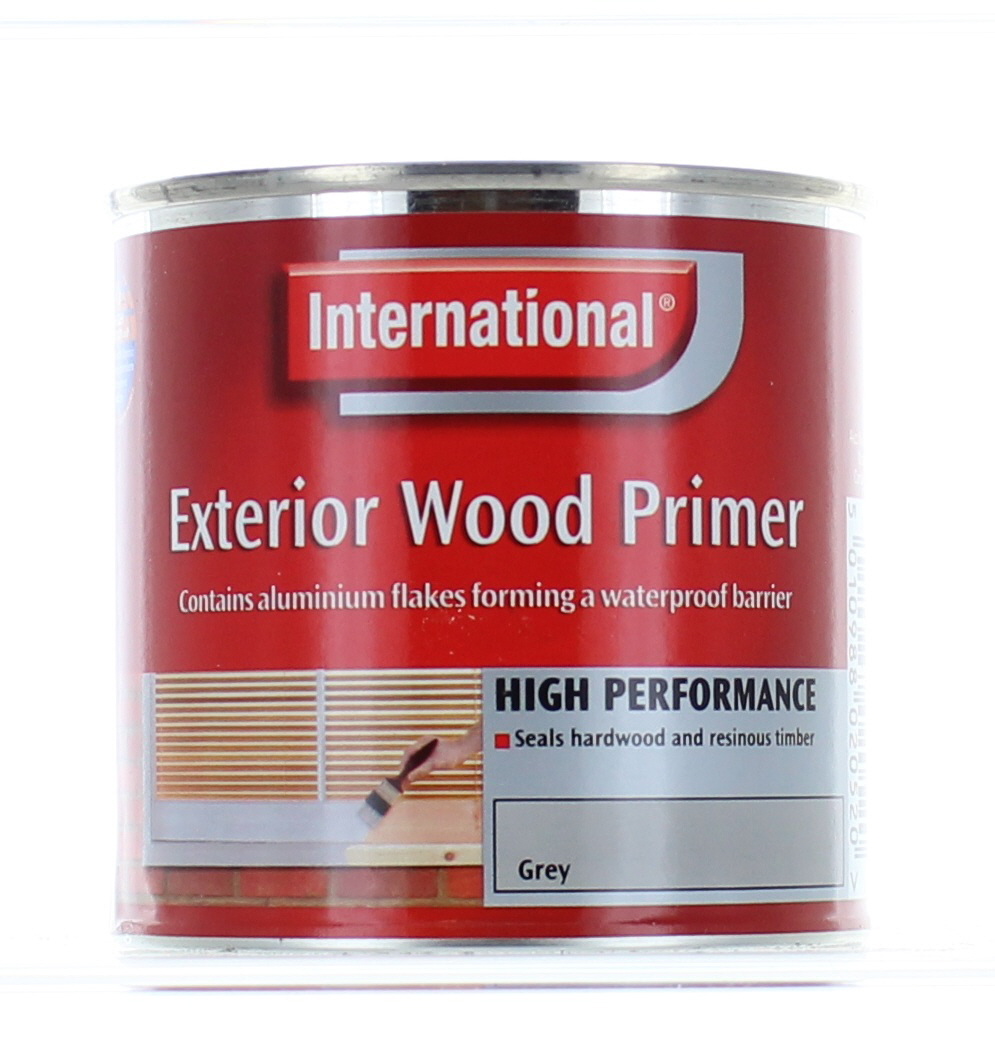 International Exterior Wood Primer High Performance Grey 250ml   1 F 