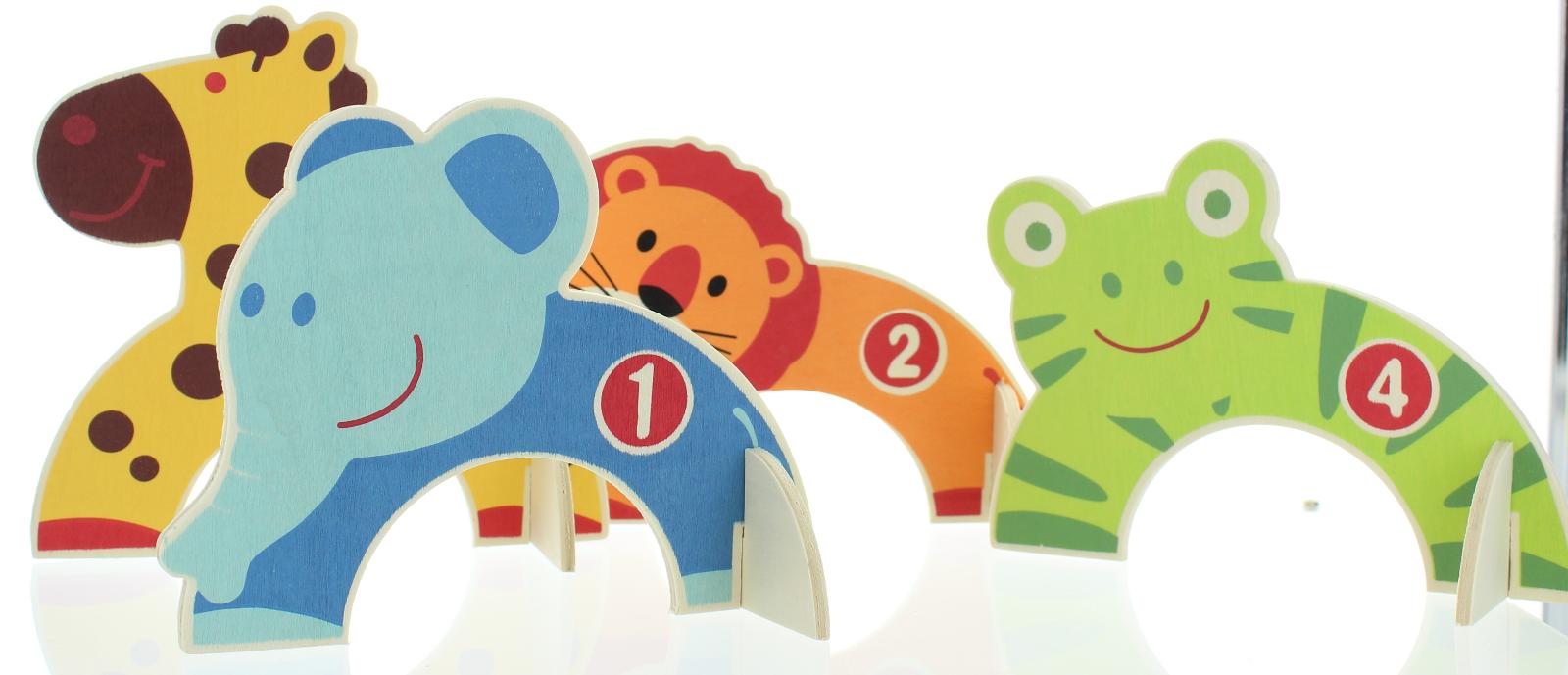 Kids Wooden Animal Design Croquet Set Garden Indoor/Outdoor Toy Family