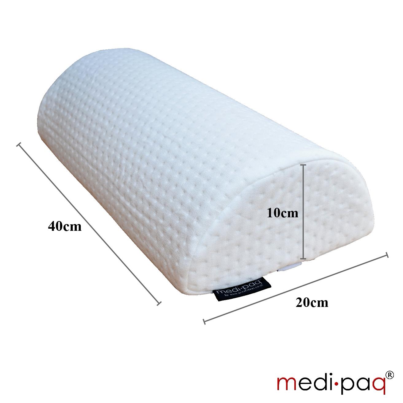 MEDIPAQ™ Half Moon Memory Foam Cushion - Bed Back Neck Leg Knee Pillow ...