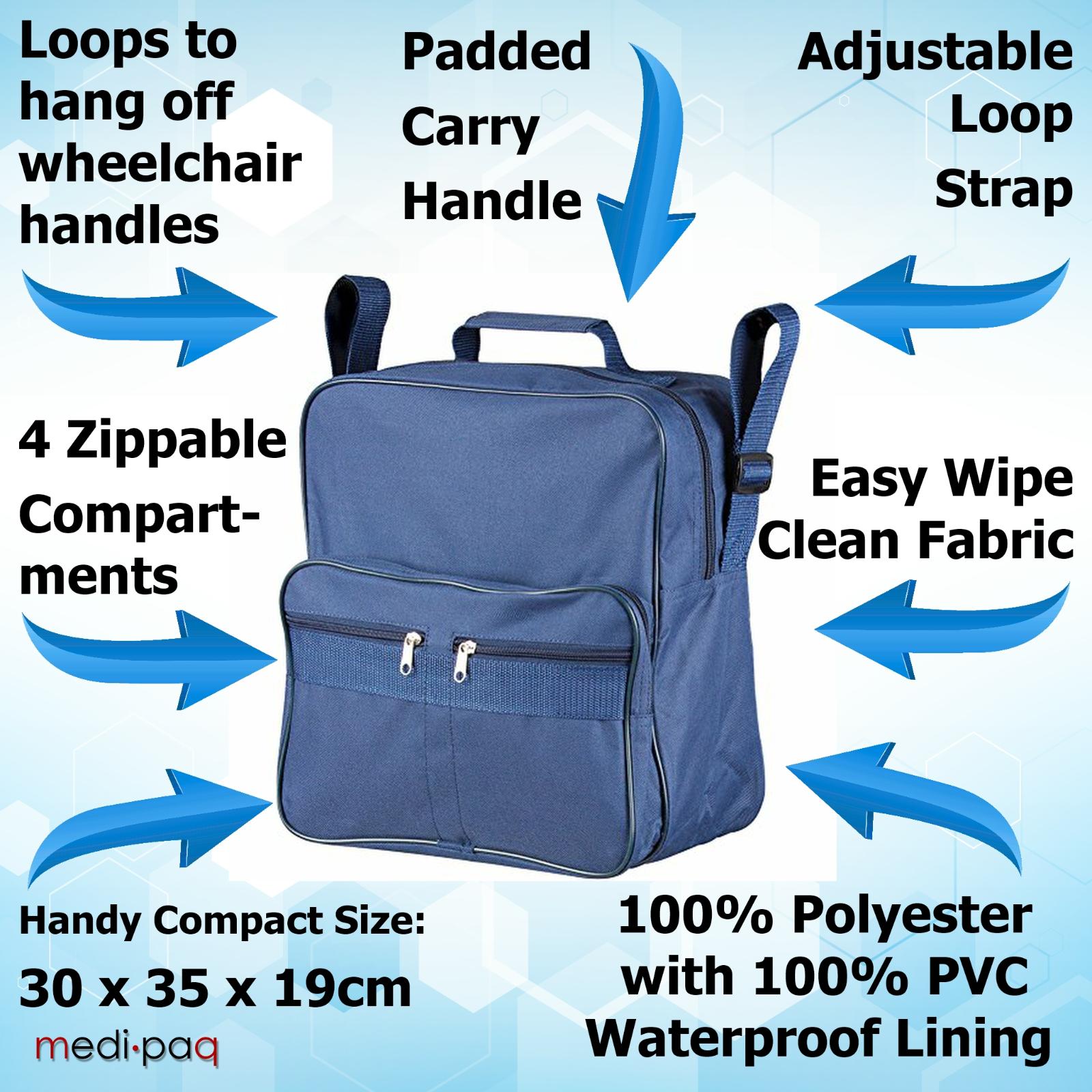 Wheelchair Bag Shopping Mobility Scooter Storage Disabled Aid Backpack Holdall eBay