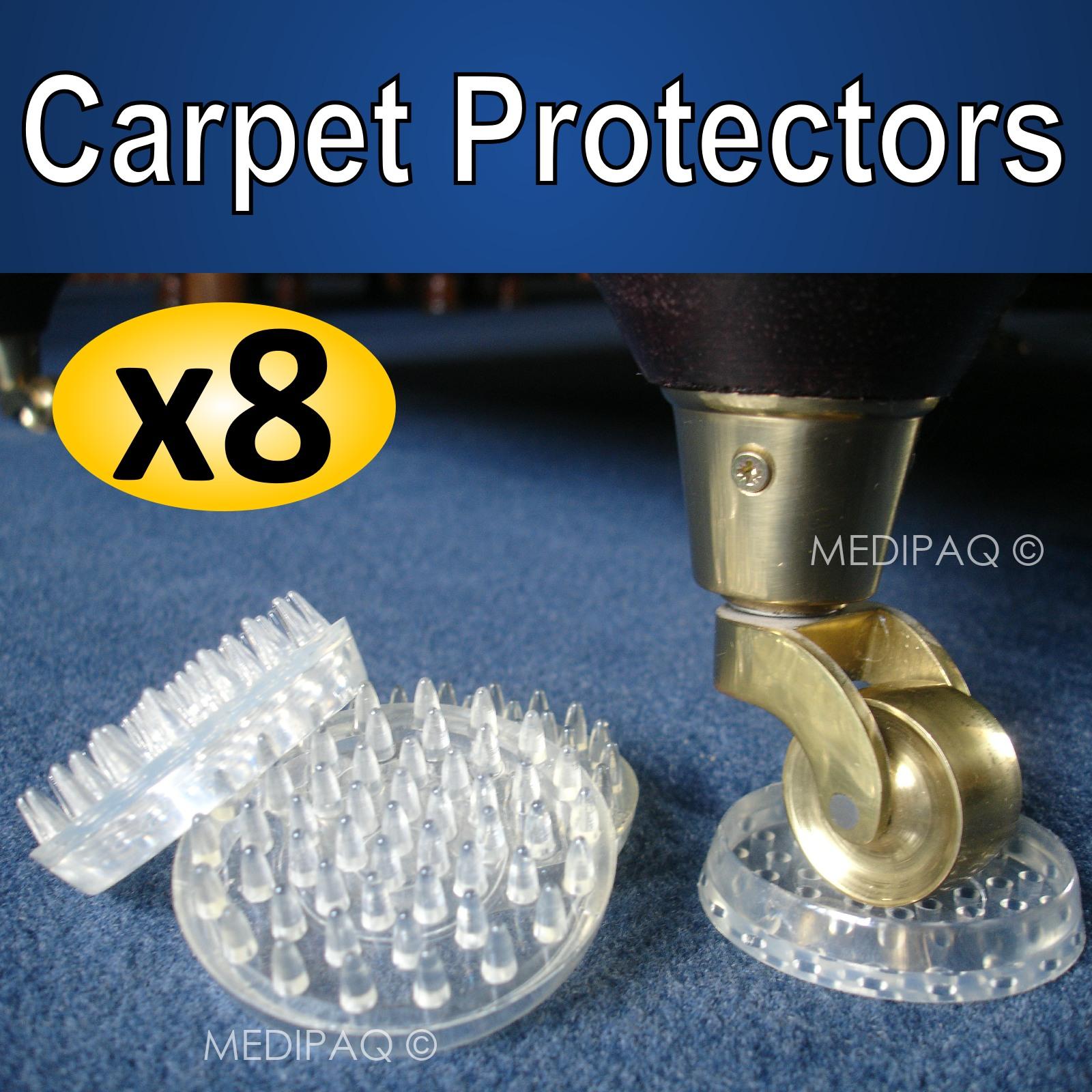 Clear Carpet Protector Furniture Cups x 8 Large Strong Heavy Duty Floor Mat 640213447904 eBay