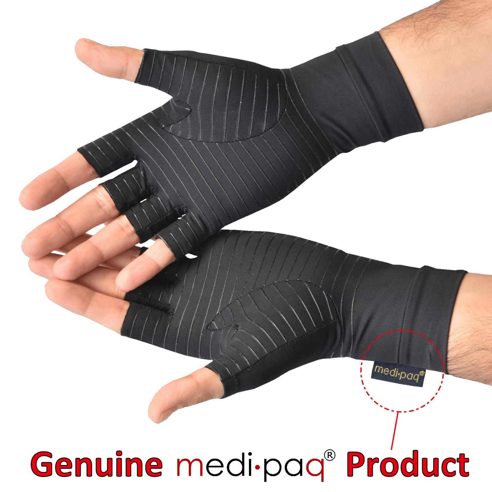 Copper Compression Arthritis Gloves Hand Support Fingerless Warm Work