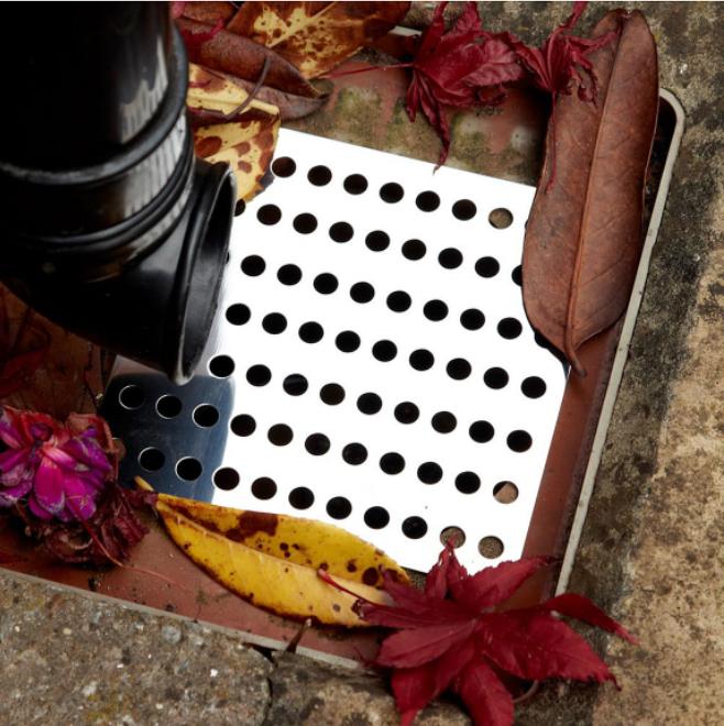 Drain Cover Leaf Guards Square 6 Inch 150mm Metal Stainless Steel Plate