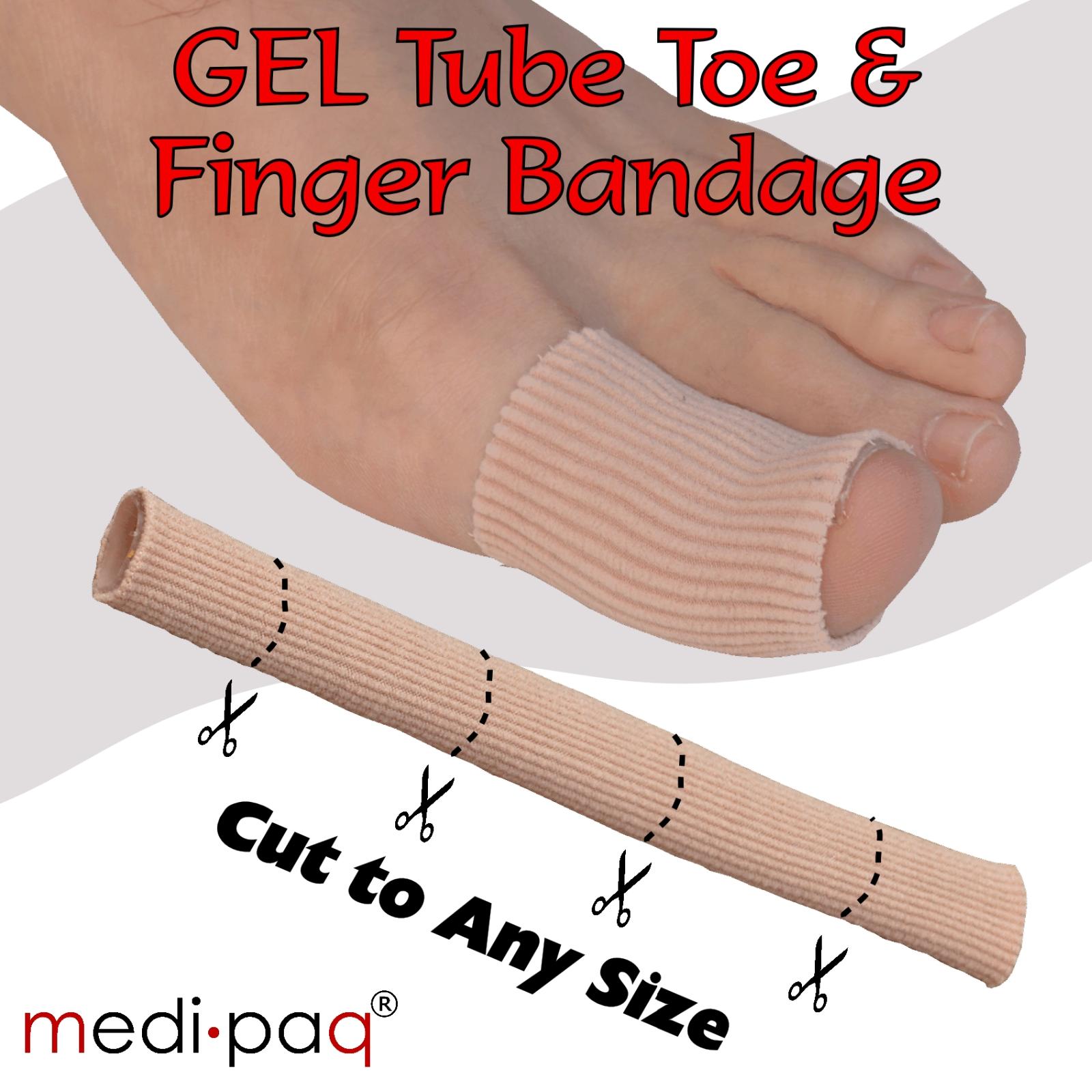 Gel Toe Protector Tube Bandage Finger Protection Pain Relief Hammer