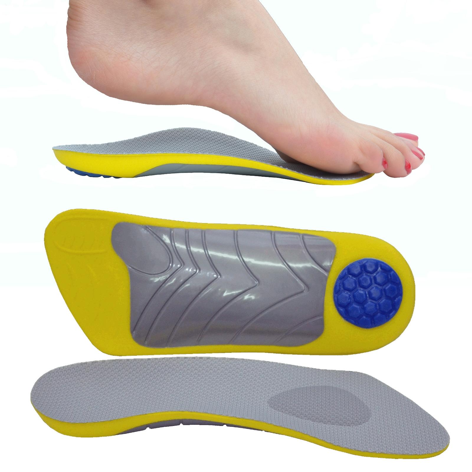 Orthotic Insoles 3/4 Arch Support Plantar Fasciitis Gel Inserts Fallen ...