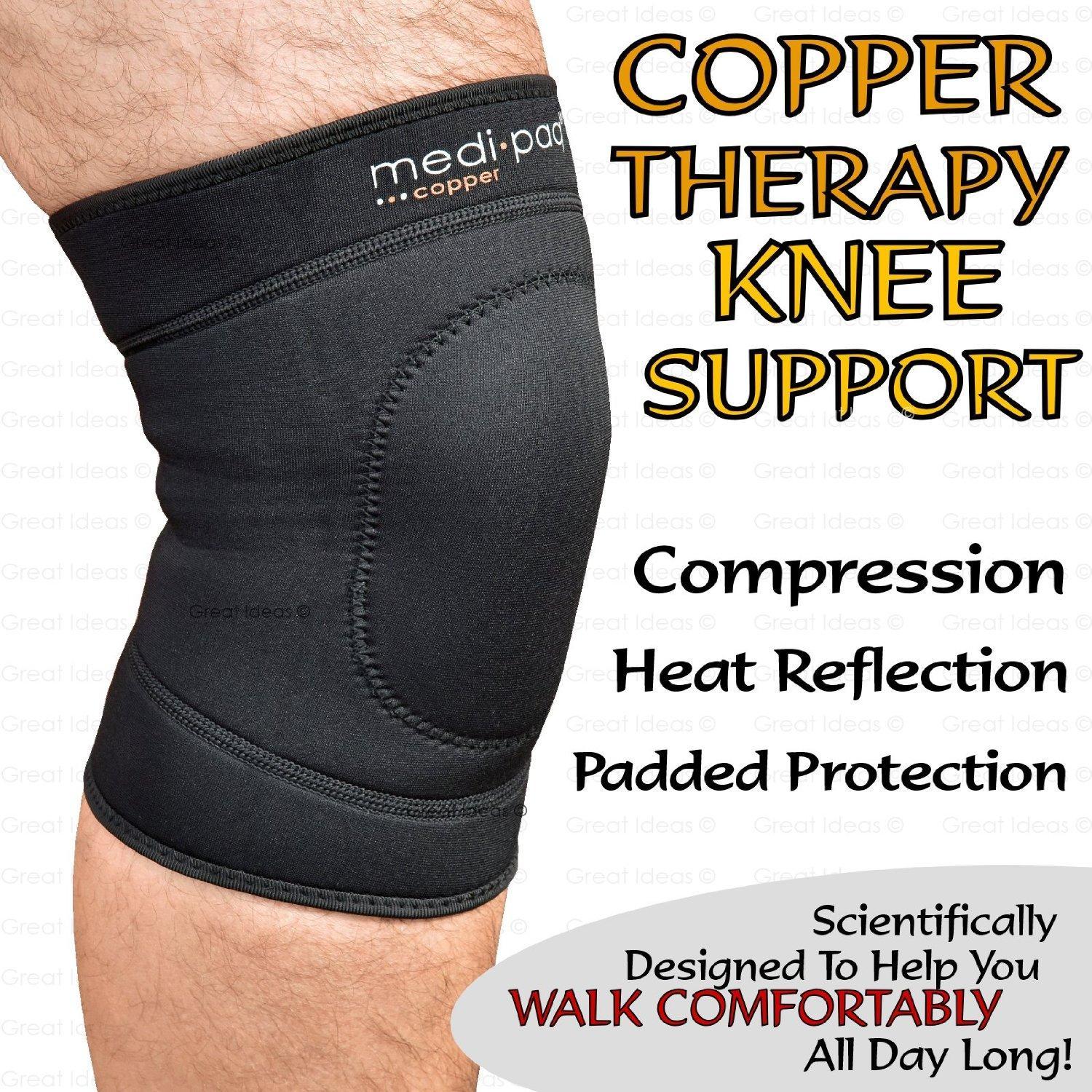 Copper Knee Support Compression Sleeve Brace Strap Arthritis Relief